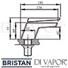 Bristan Sail Bath Taps Dimensions